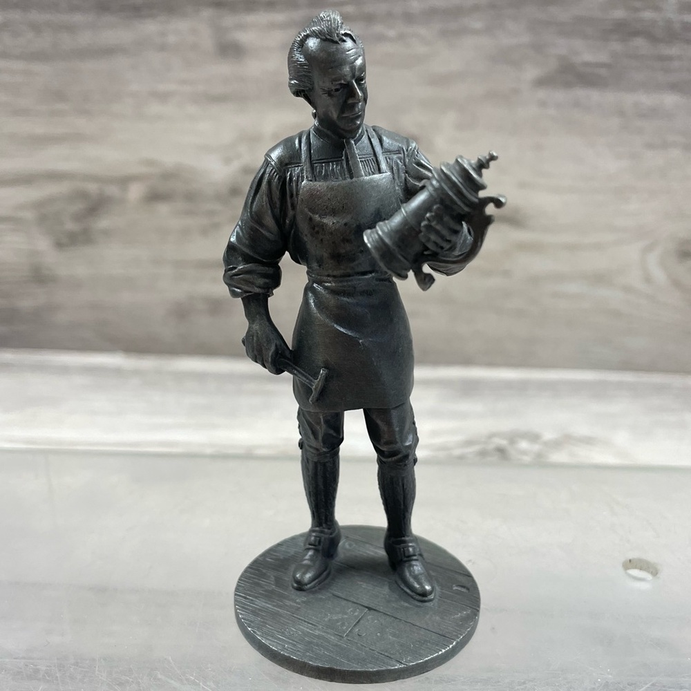 1974 Franklin Mint Pewter The People of Colonial America "The Silversmith"